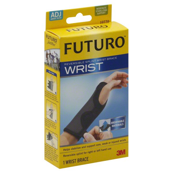 Futuro Reversible Splint Moderate Wrist Brace Adjust To Fit - Shop Sleeves  & Braces at H-E-B