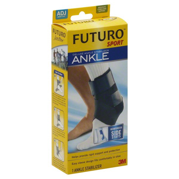 Futuro Sport Deluxe Ankle Stabilizer Moderate Support Adjust To Fit