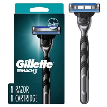 Gillette Mach3 Shaving Razor + 1 Blade Refill for Men, 1 ct