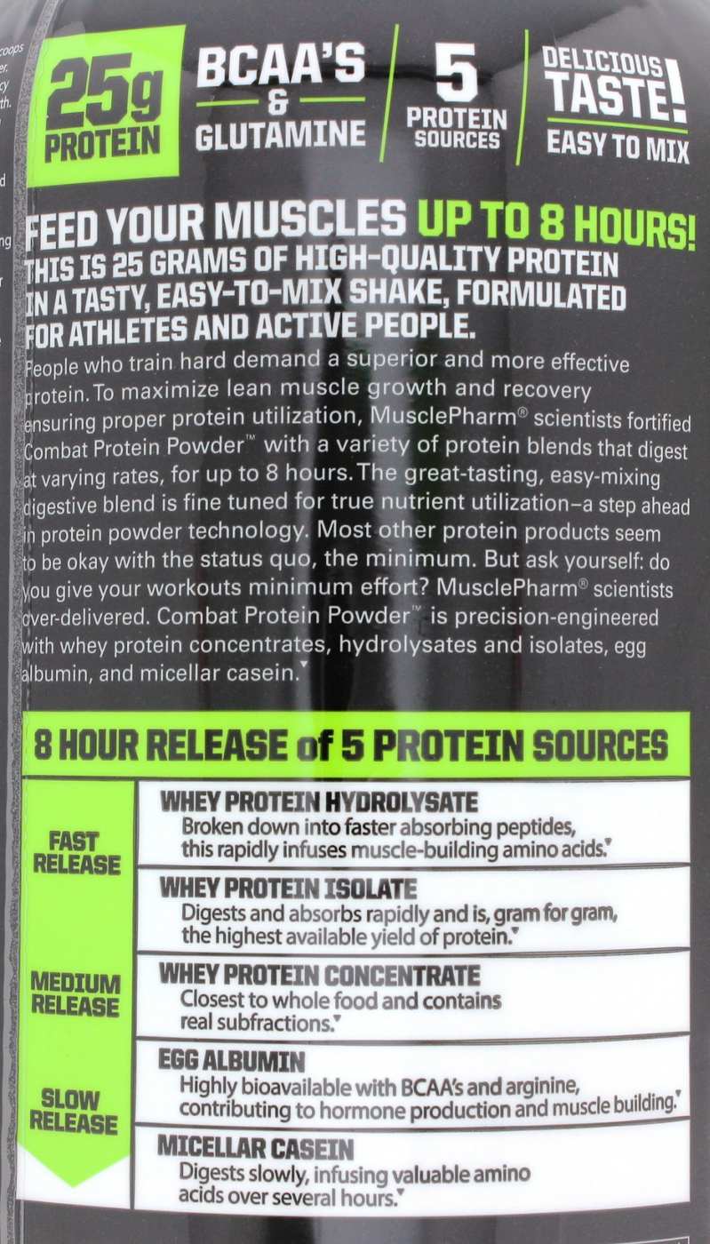 Muscle Pharm Vanilla Combat Protein Powder; image 2 of 3