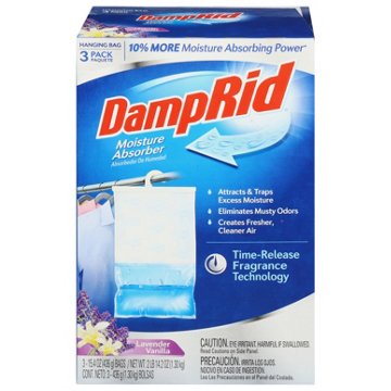 DampRid Moisture Absorber Hanging Bags - Lavender Vanilla, 3 pk