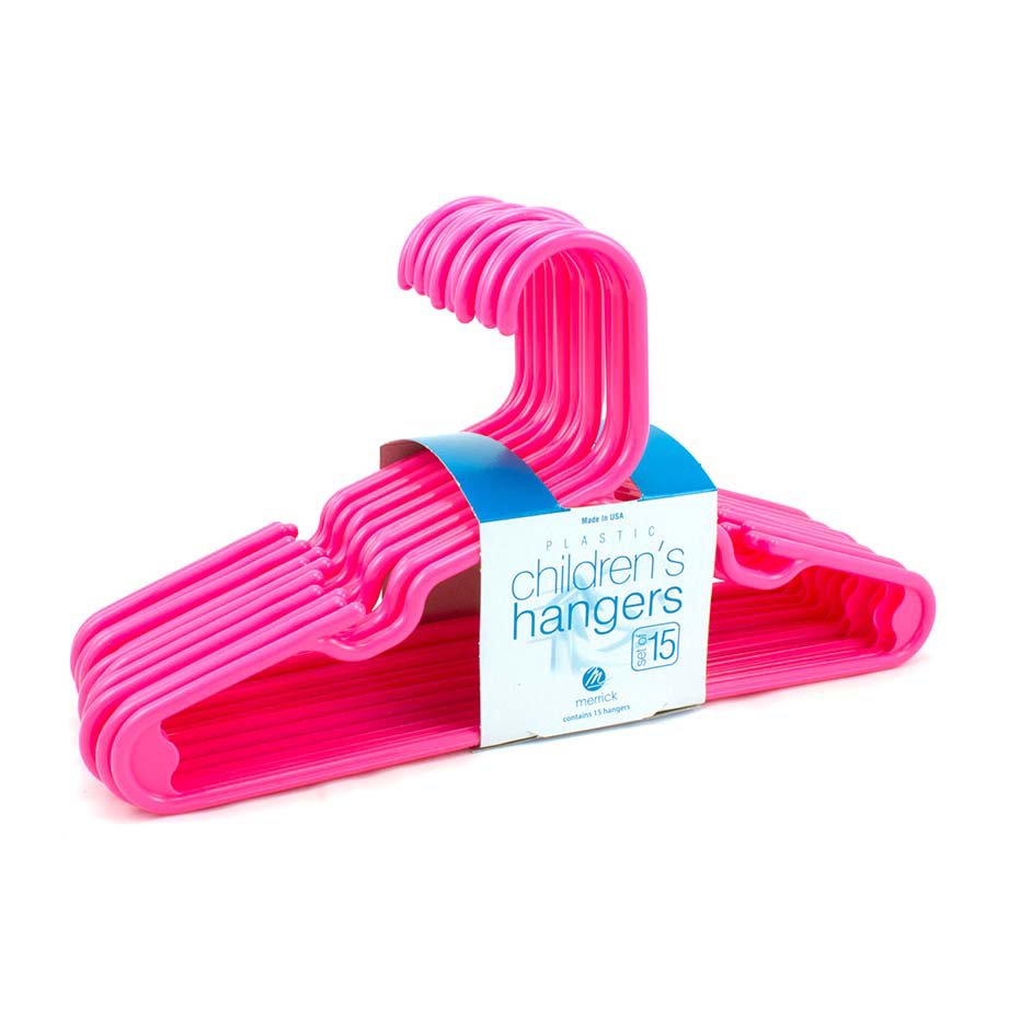  30 Pk Pink Youth Petite Plastic Hangers for Children