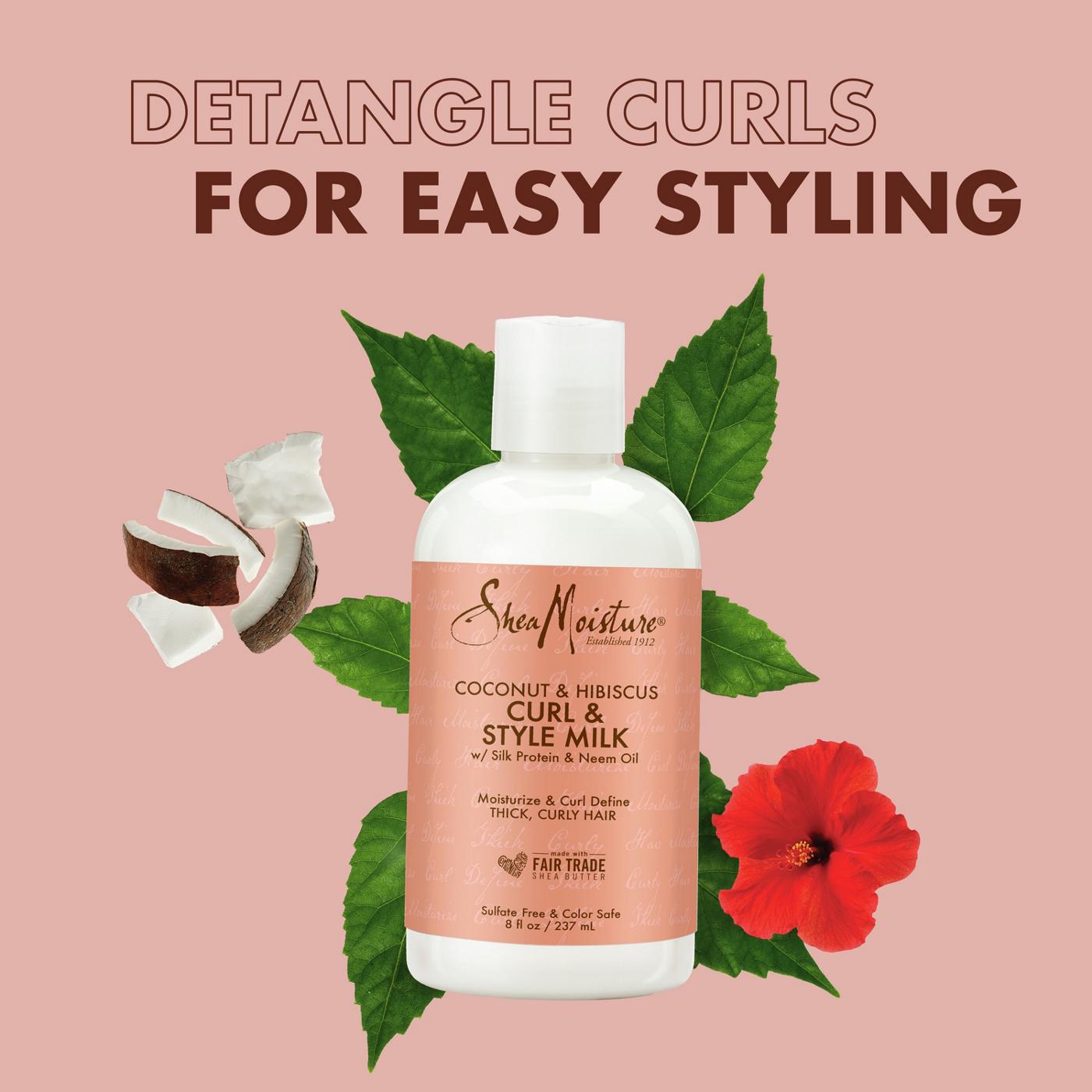 SheaMoisture Coconut & Hibiscus Curl & Style Milk; image 4 of 6