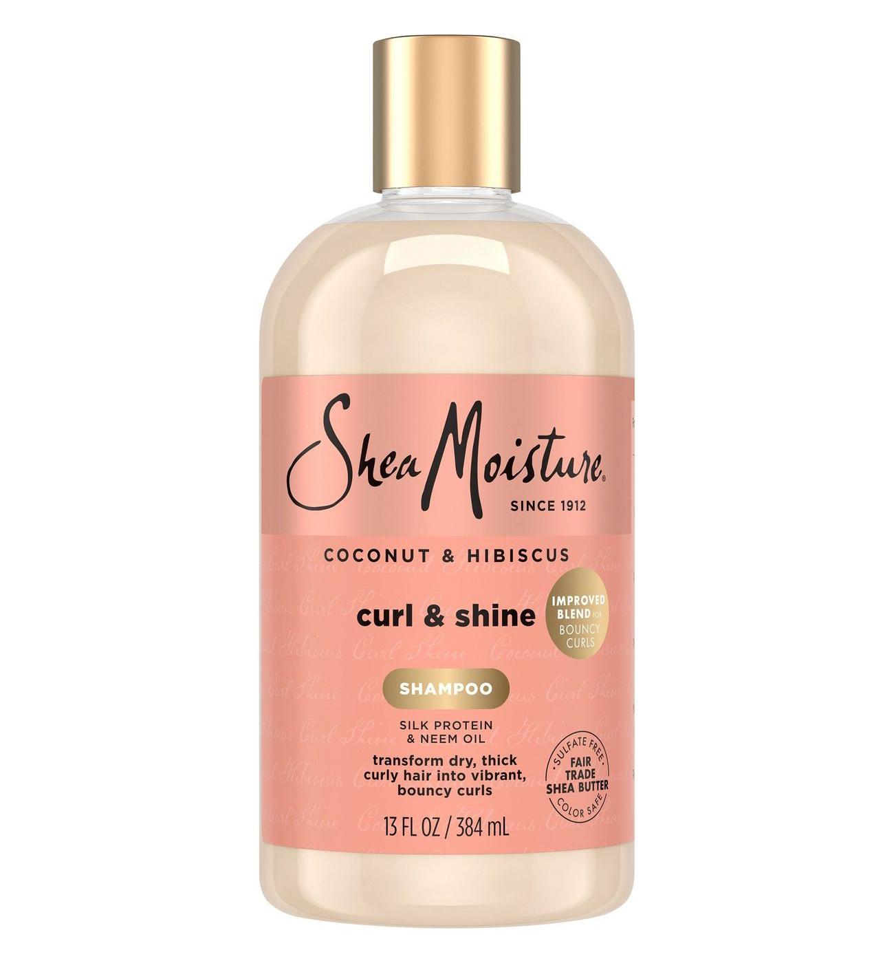 SheaMoisture Curl and Shine Shampoo - Coconut and Hibiscus; image 1 of 9