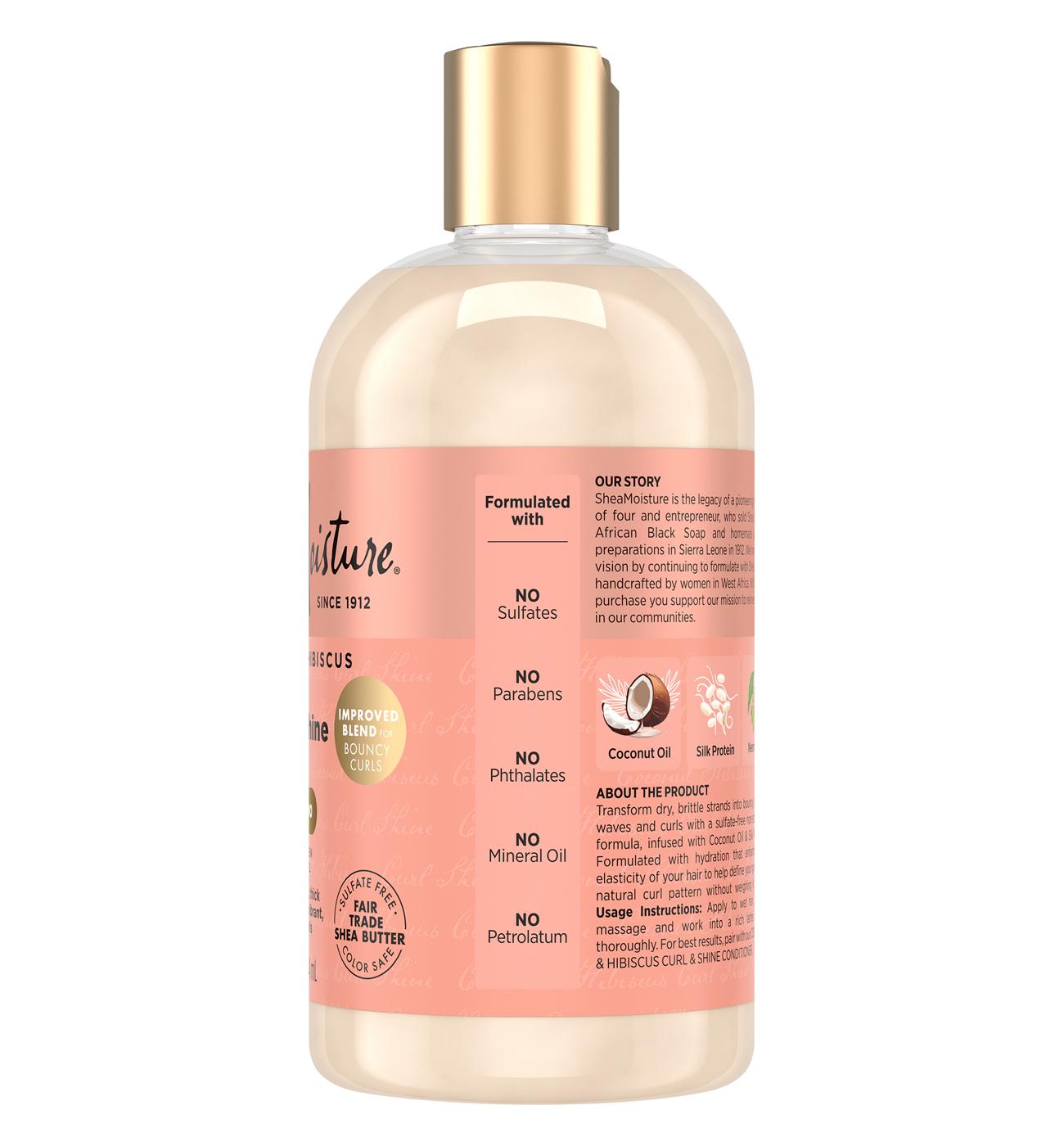 SheaMoisture Curl and Shine Shampoo - Coconut and Hibiscus; image 2 of 9