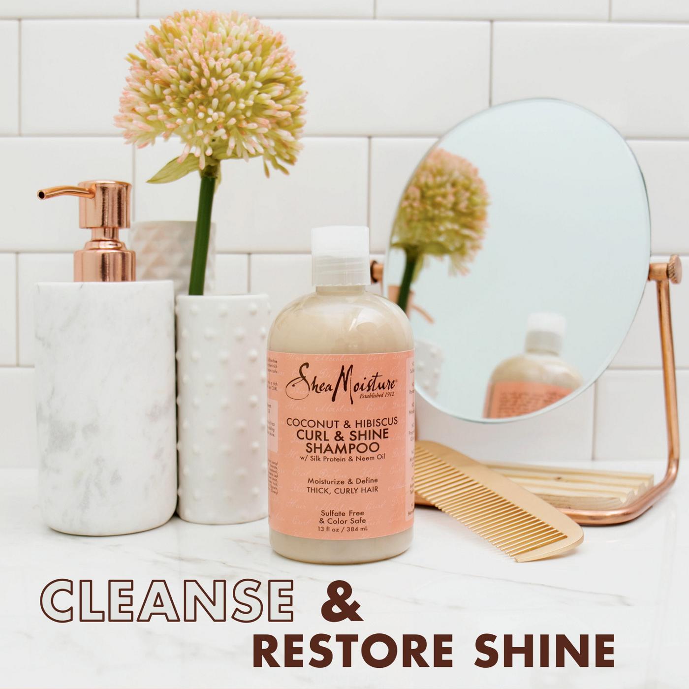 SheaMoisture Curl and Shine Shampoo - Coconut and Hibiscus; image 4 of 9