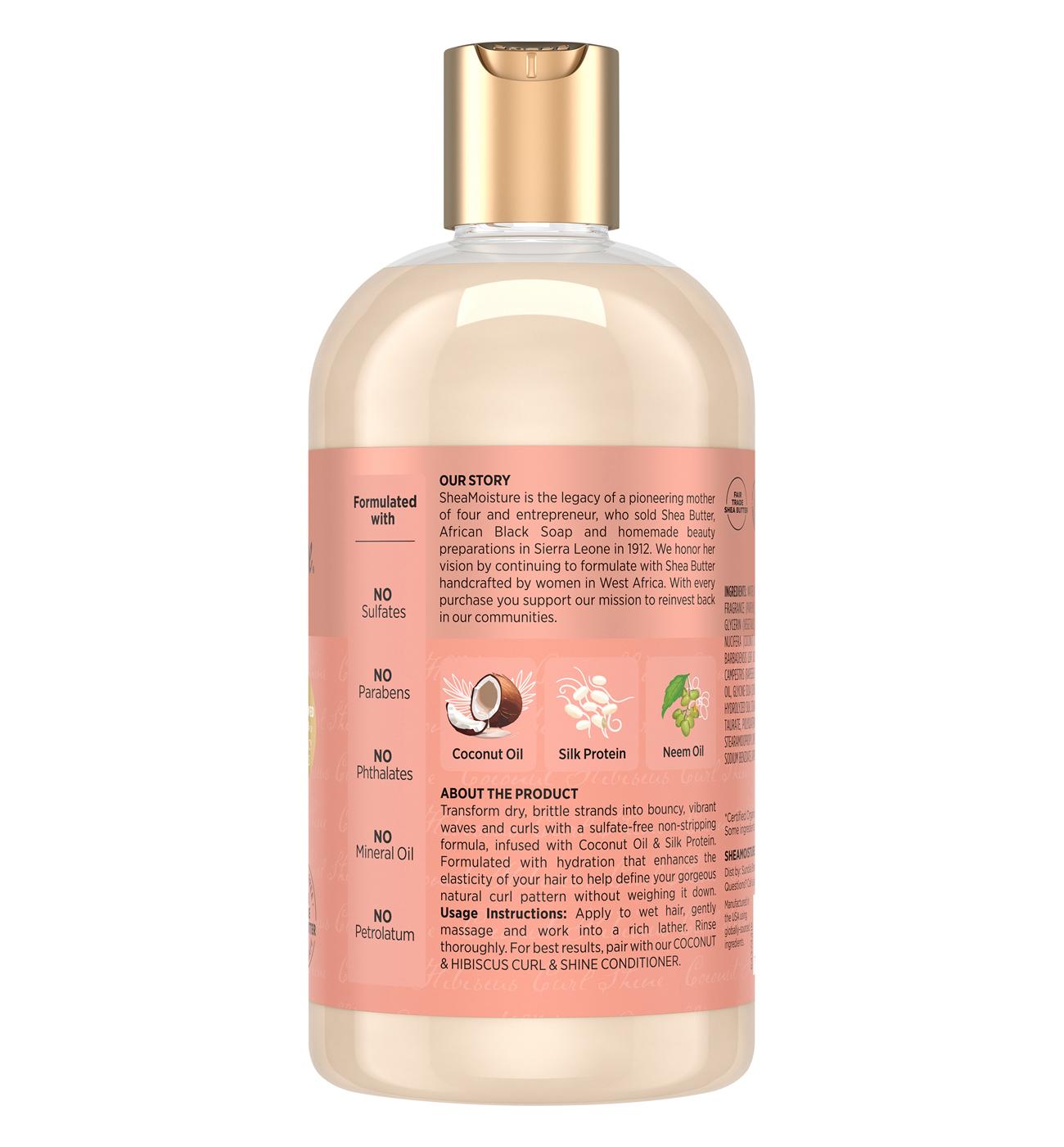 SheaMoisture Curl and Shine Shampoo - Coconut and Hibiscus; image 9 of 9