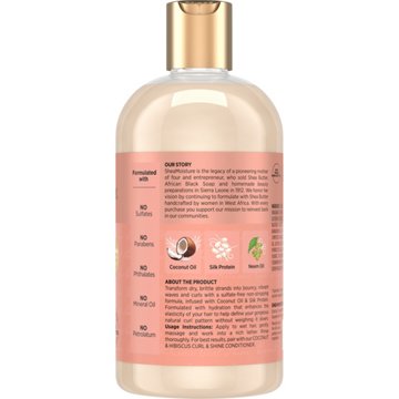 SheaMoisture Curl and Shine Shampoo - Coconut and Hibiscus, 13 oz