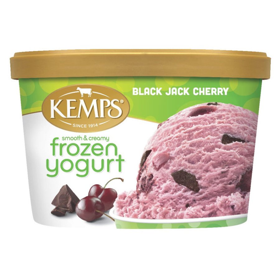 Kemps Smooth And Creamy Black Jack Cherry Frozen Yogurt Shop Frozen