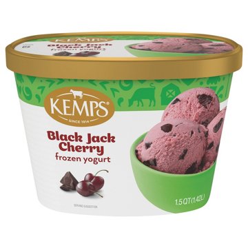 Kemps Black Jack Cherry Frozen Yogurt, 1.5 qt