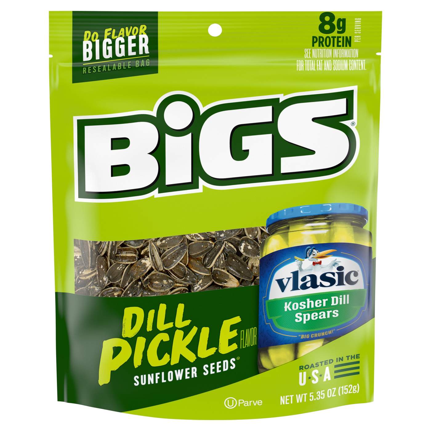 Bigs Vlasic Dill Pickle Flavor Sunflower Seeds; image 1 of 7