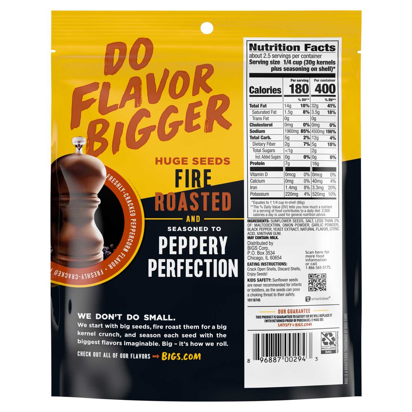 Bigs Cracked Pepper Flavor Sunflower Seeds Shop Nuts & seeds at HEB