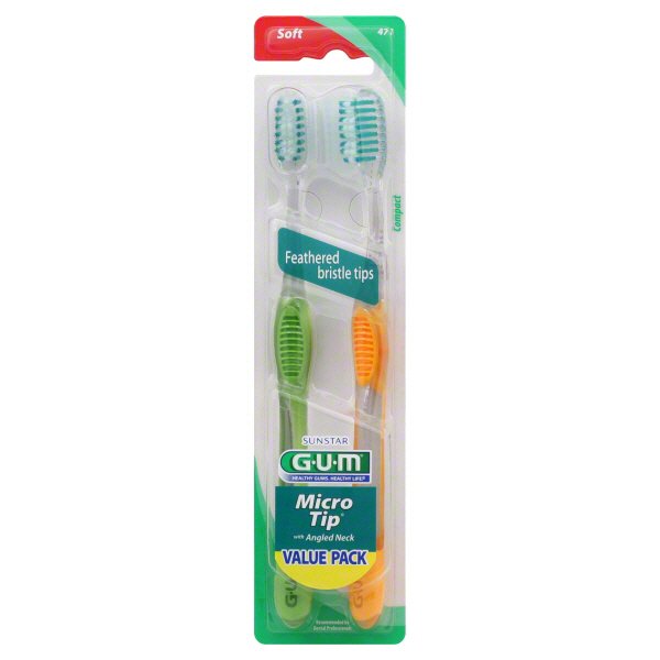 GUM Micro Tip Soft Toothbrushes Value Pack Shop Oral Hygiene at HEB