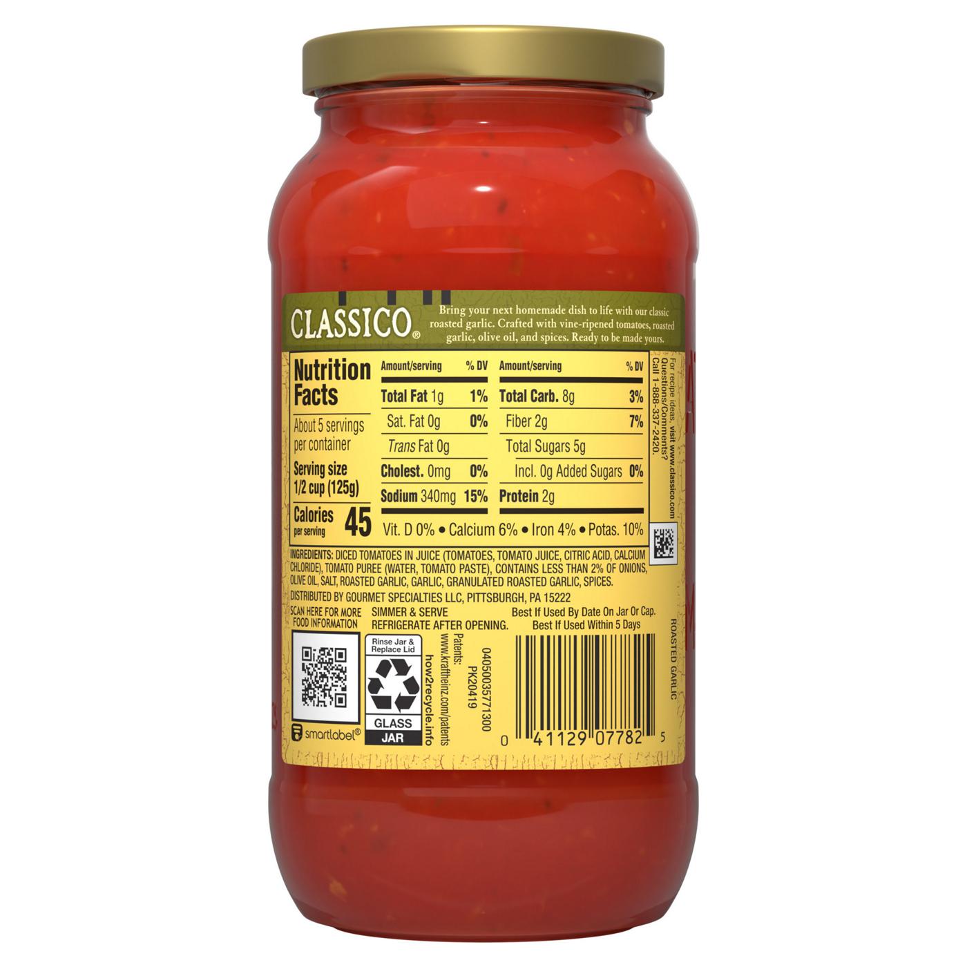 Classico Roasted Garlic Pasta Sauce; image 2 of 5