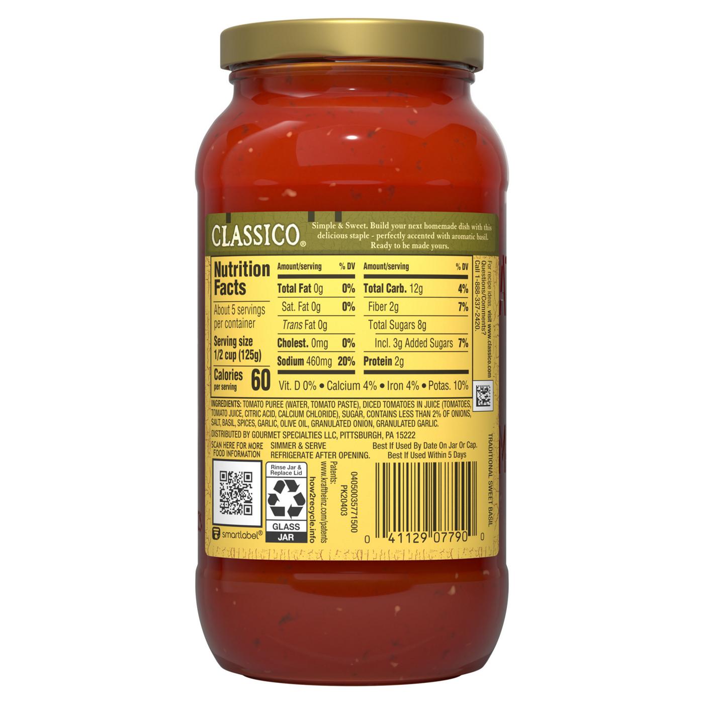 Classico Traditional Sweet Basil Pasta Sauce; image 4 of 5