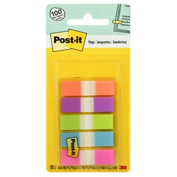 Post-it Flags - Assorted Bright Colors, 100 ct