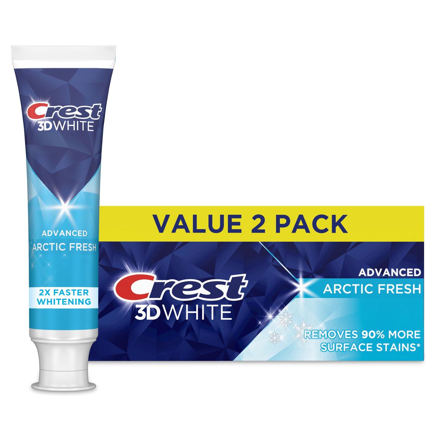 Crest 3D White Whitening Toothpaste - Arctic Fresh, 2 Pk; image 7 of 8