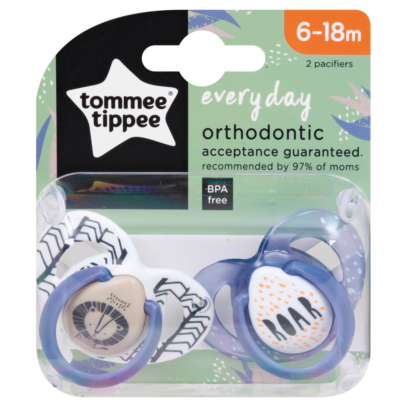 Tommee Tippee Every Day Paciffier (6-18 Months), Assorted Colors - Shop