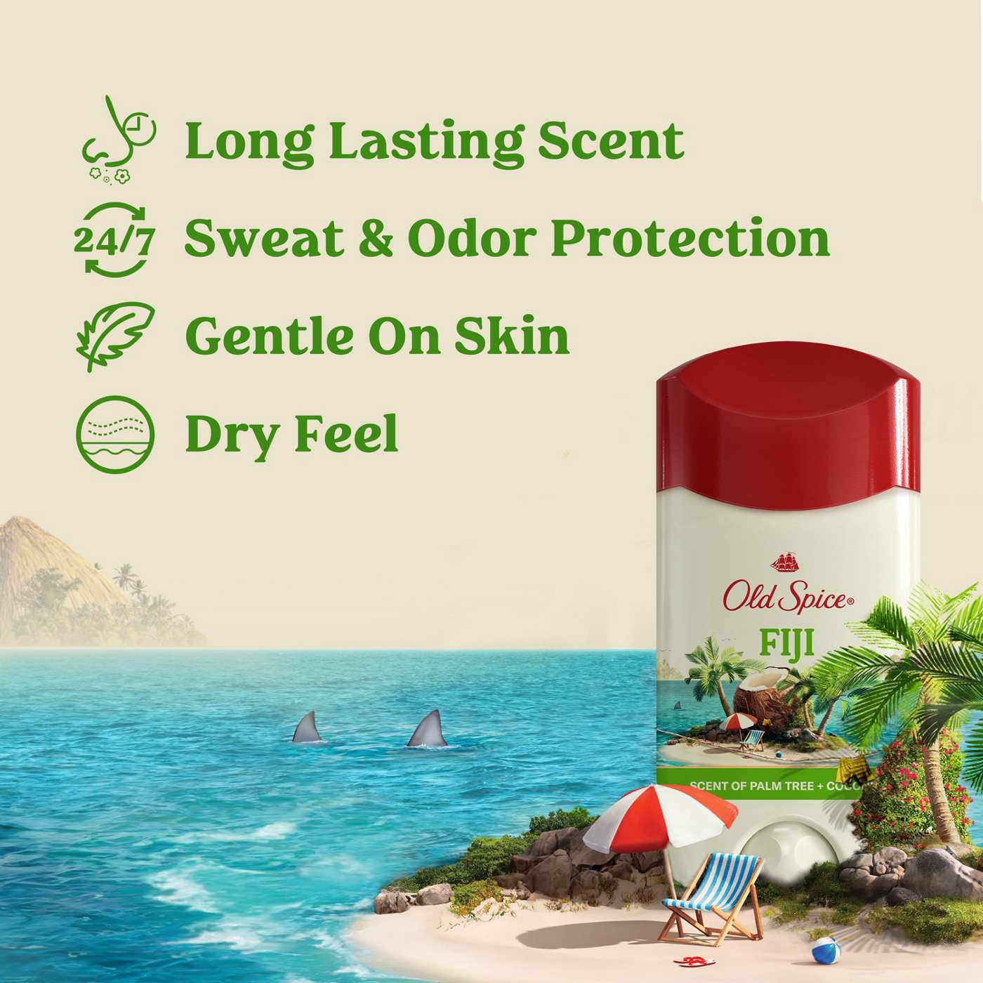 Old Spice Antiperspirant Deodorant - Fiji; image 2 of 10