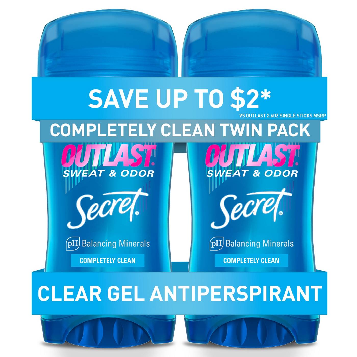 Secret Outlast 72 Hr Gel Antiperspirant Deodorant - Clean; image 1 of 10