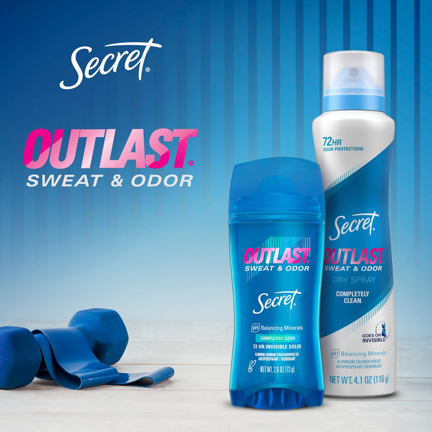 Secret Outlast 72 Hr Gel Antiperspirant Deodorant - Clean; image 5 of 10