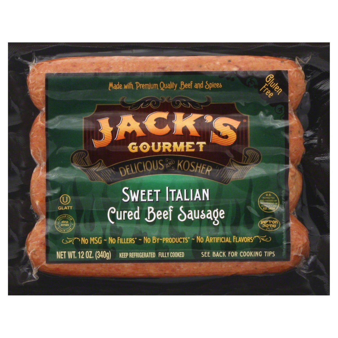 Jack's Gourmet Kosher Sweet Italian Sausage Shop Sausage at HEB