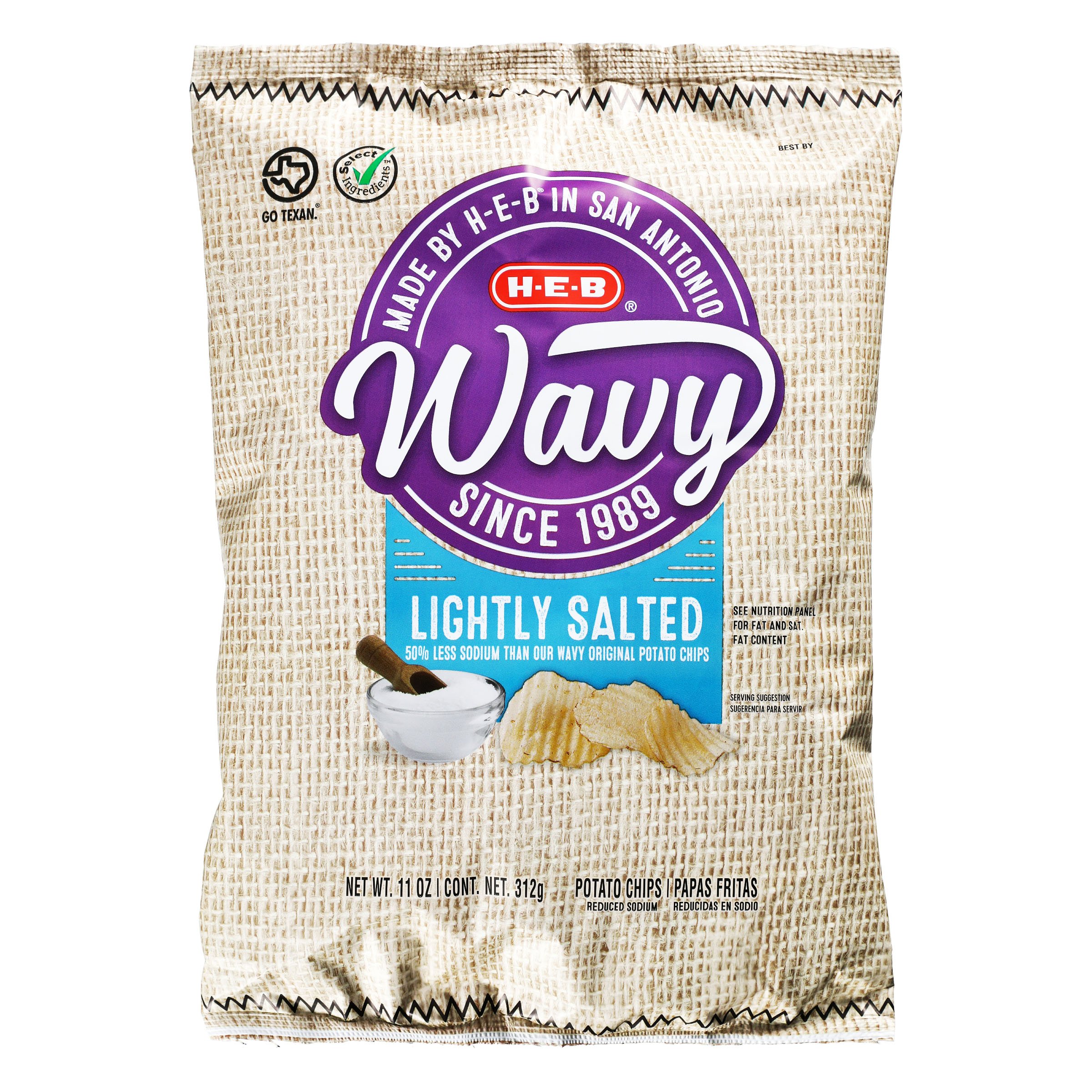 H-E-B Wavy Lightly Salted Potato Chips - Shop Chips At H-E-B