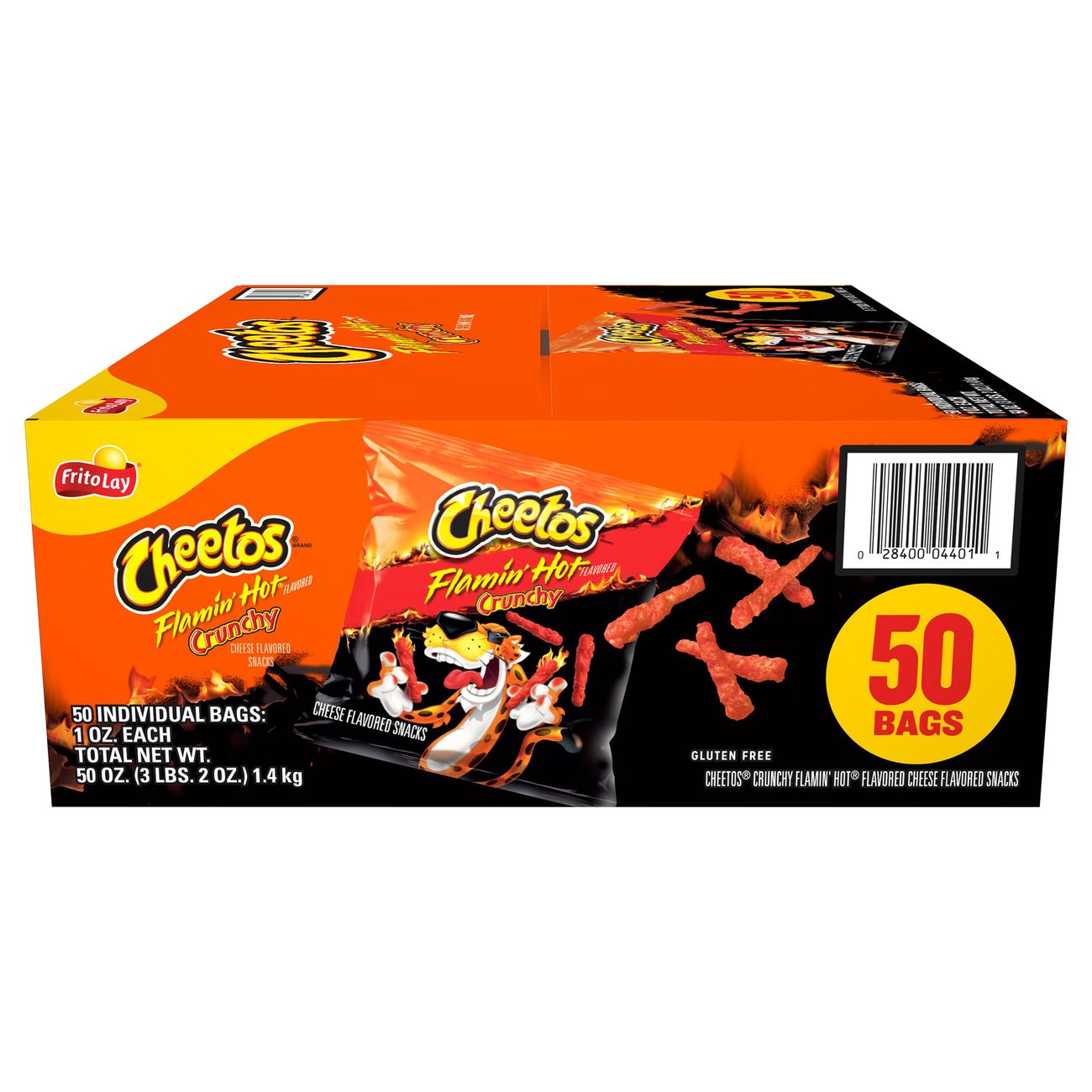 Cheetos Crunchy Flamin' Hot Limon Cheese Flavored Snacks - Shop Chips at  H-E-B