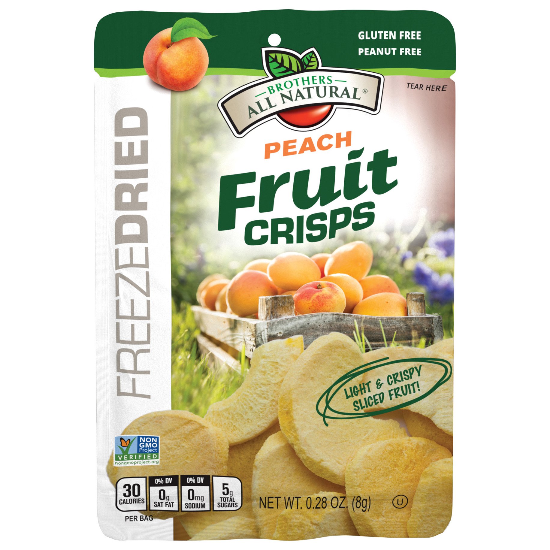 Brothers All Natural Peach FreezeDried Fruit Crisps Shop Fruit at HEB