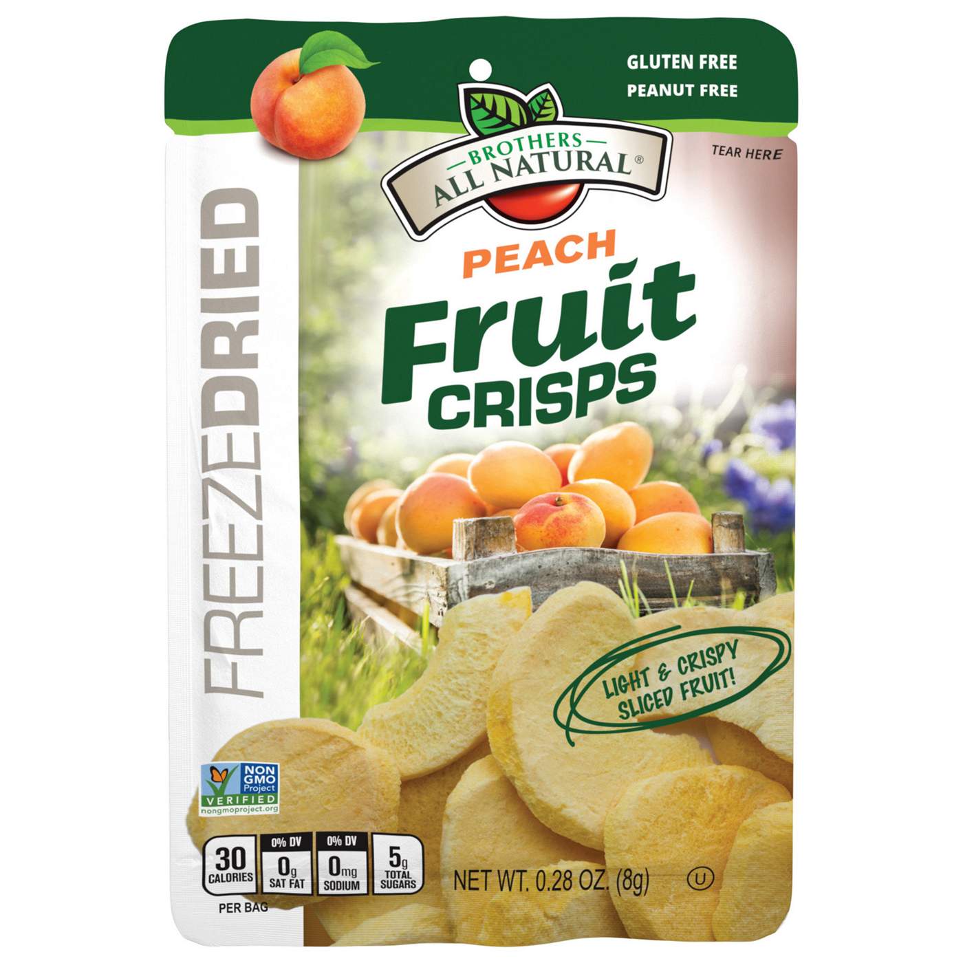 Brothers All Natural Peach Freeze-Dried Fruit Crisps; image 1 of 3