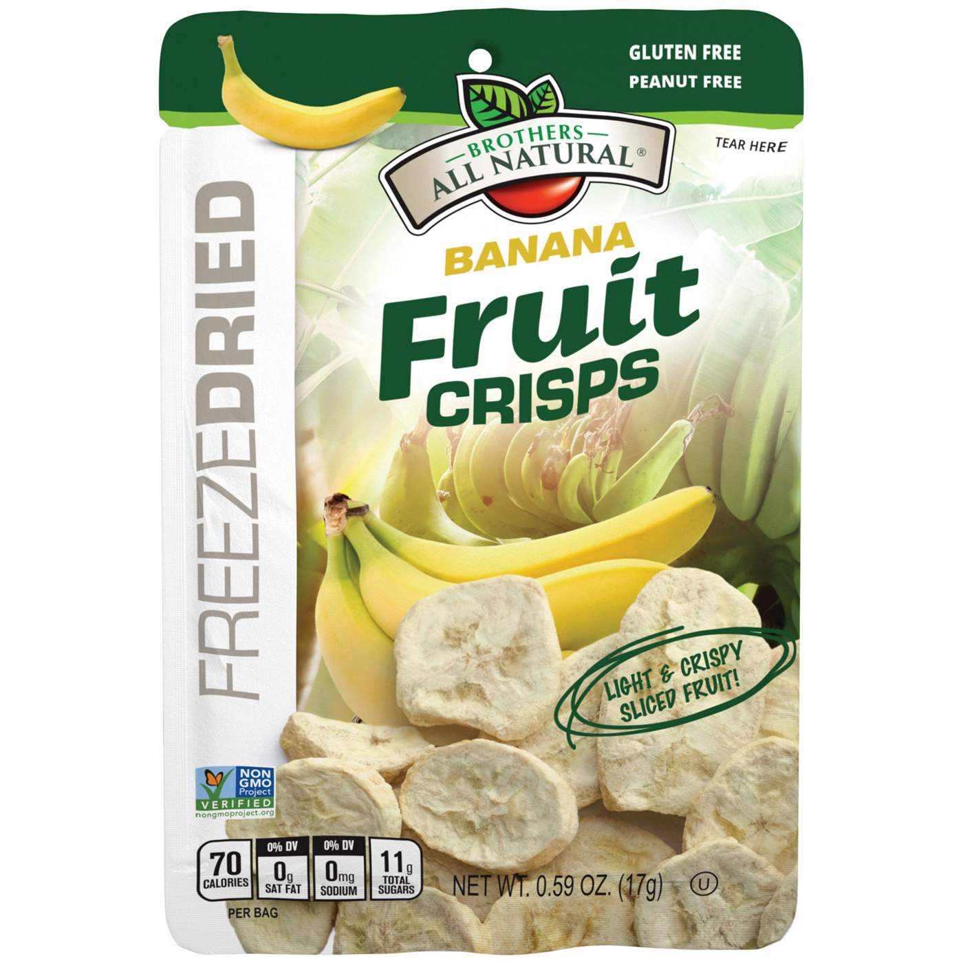 Brothers All Natural Banana Freeze-Dried Fruit Crisps; image 1 of 3