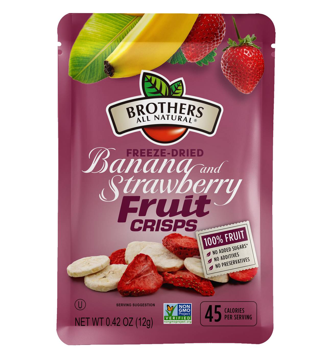 Brothers All Natural Strawberry & Banana Freeze-Dried Fruit Crisps; image 1 of 2
