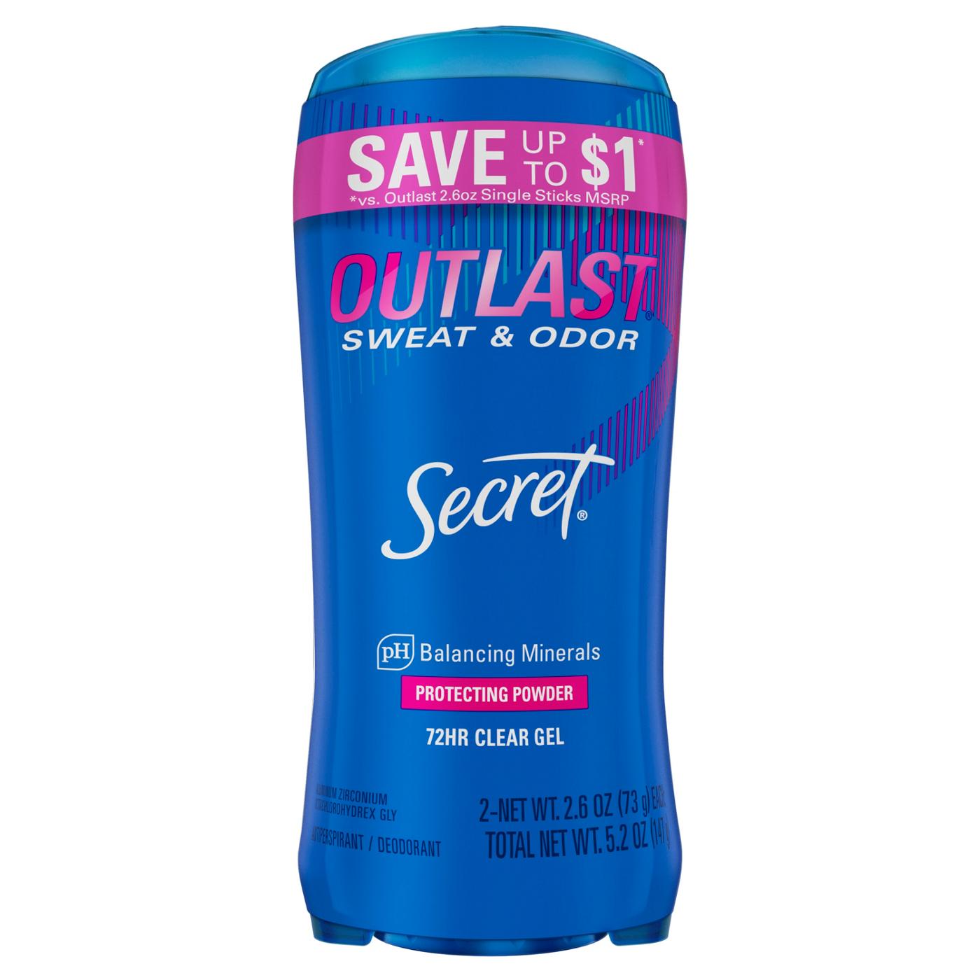 Secret Outlast 48 Hr Gel Antiperspirant Deodorant - Protecting Powder; image 10 of 10