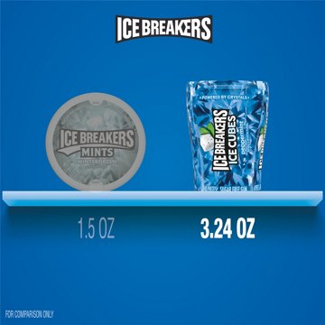 Ice Breakers Ice Cubes Peppermint Flavored Sugar Free Chewing Gum, 40 pc, 3.24 oz