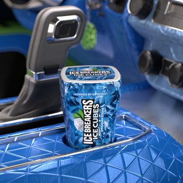 Ice Breakers Ice Cubes Peppermint Flavored Sugar Free Chewing Gum, 40 pc