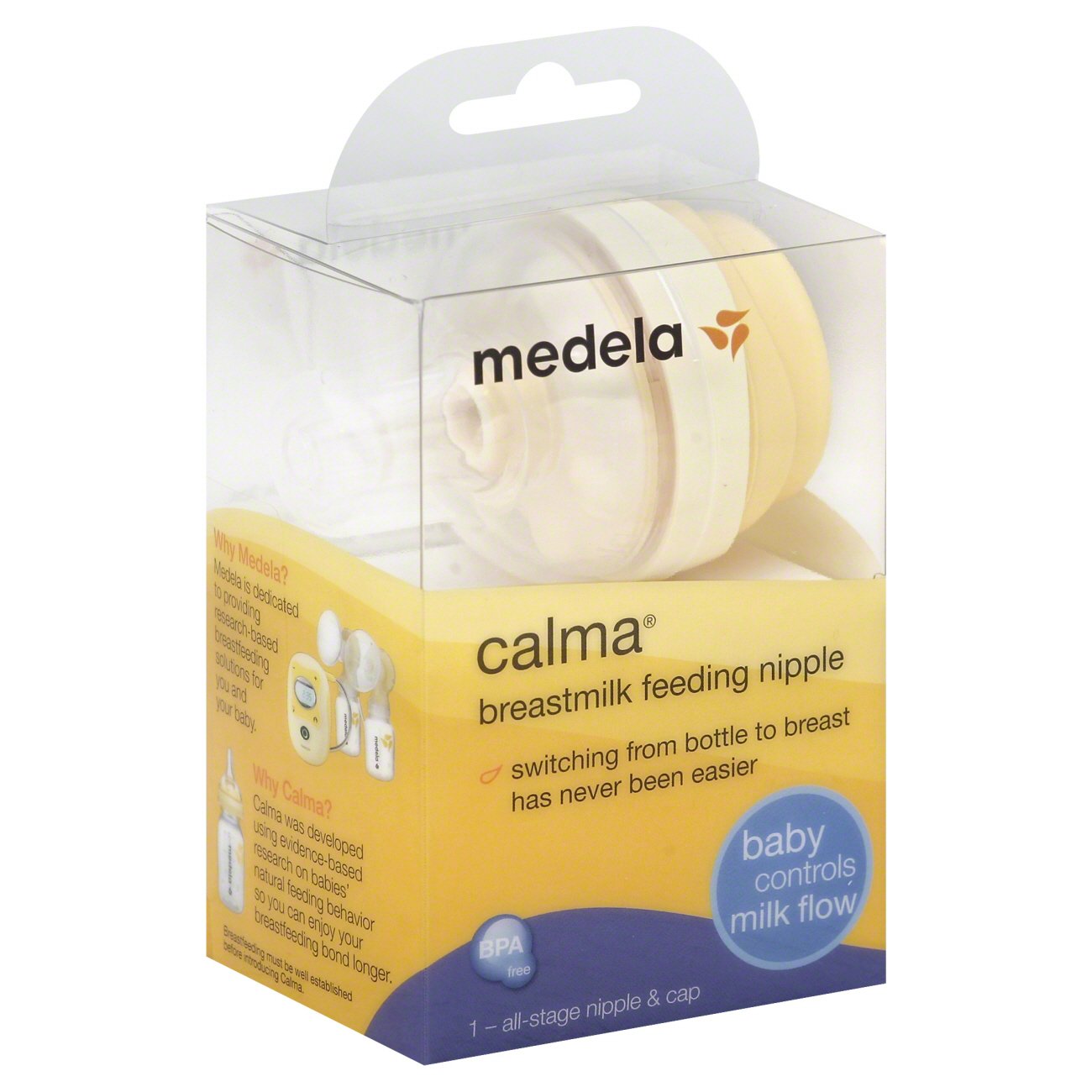 Medela Calma Bottle Nipple, Made Without BPA
