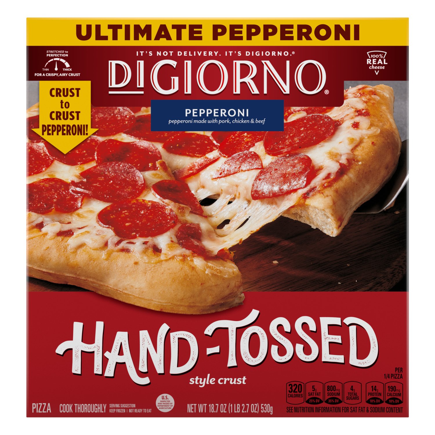 Rising Crust Pepperoni Frozen Pizza Official DIGIORNO®, 51% OFF