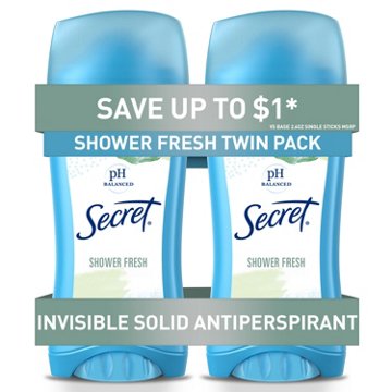 Secret Invisible Solid Antiperspirant Deodorant - Shower Fresh