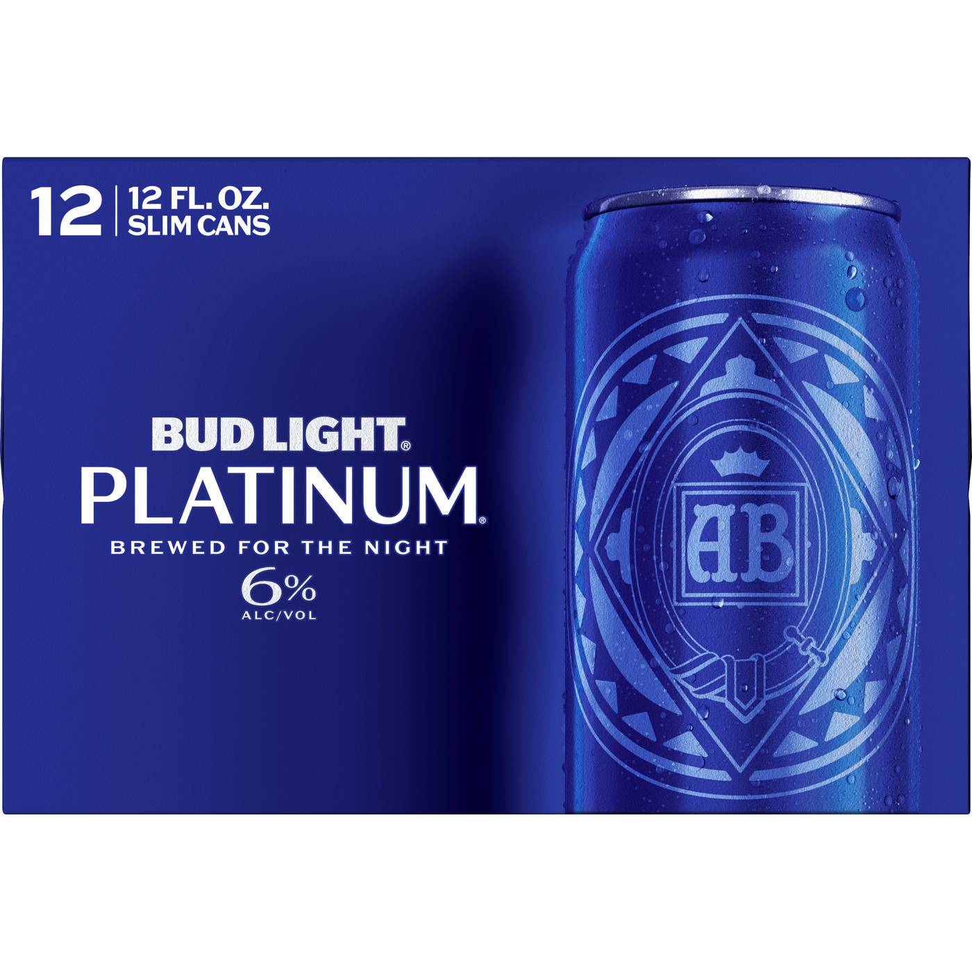 Bud Light Platinum Beer 12 pk Slim Cans; image 1 of 2