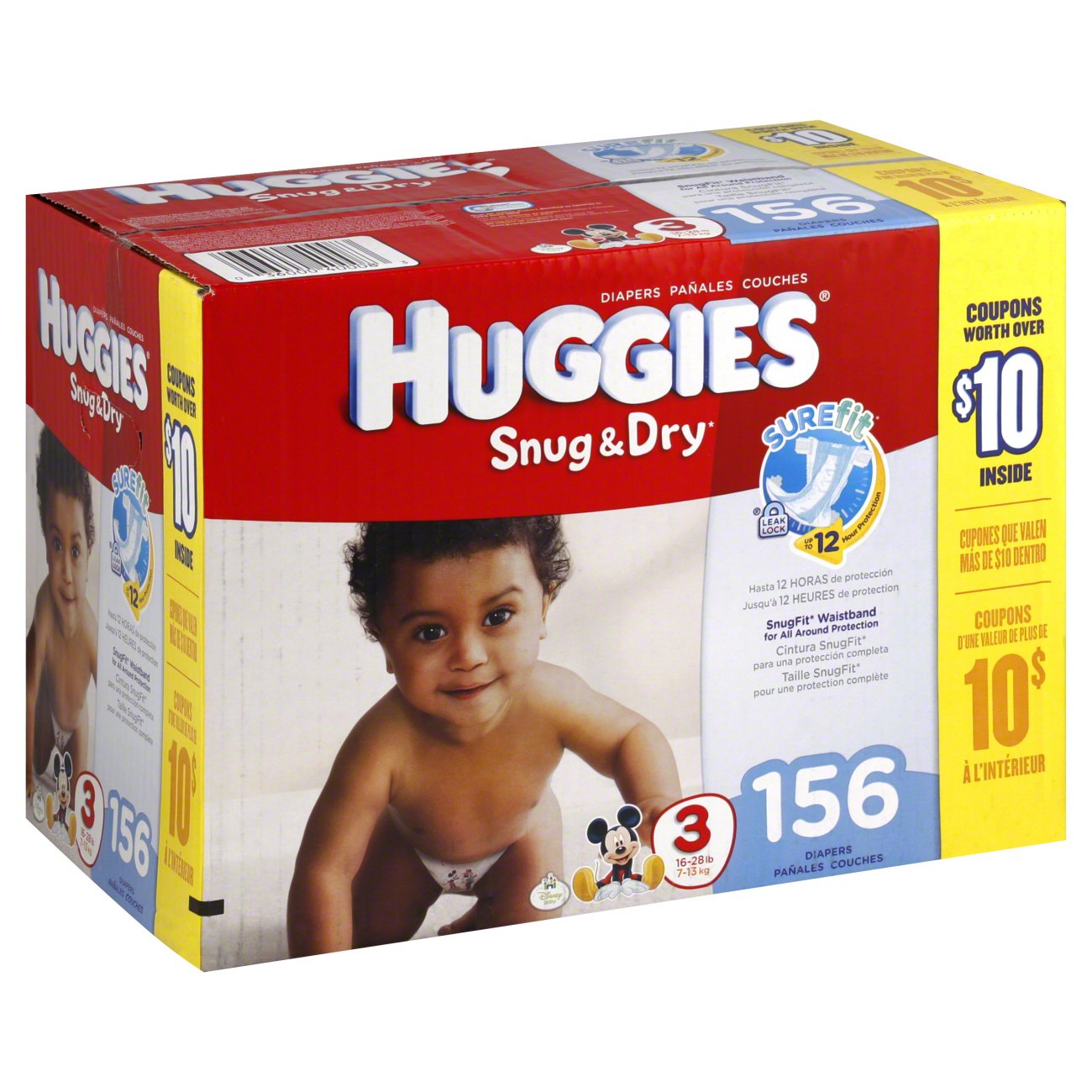 Huggies Snug & Dry Disney Mickey Mouse Giant Pack Diapers Size 3 (16-28 ...