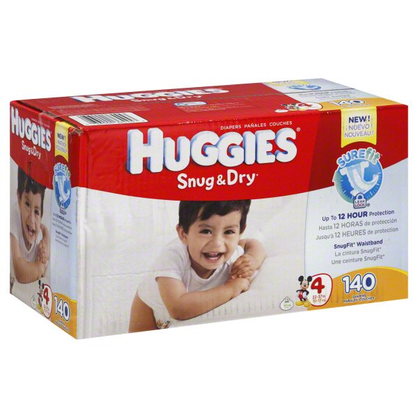 Huggies Snug & Dry Disney Mickey Mouse Giant Pack Diapers Size 4 (2237