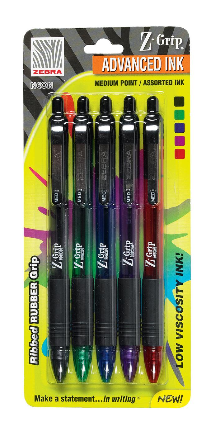 Zebra Z-grip Neon Pack With Bonus Flight Pens; image 2 of 2