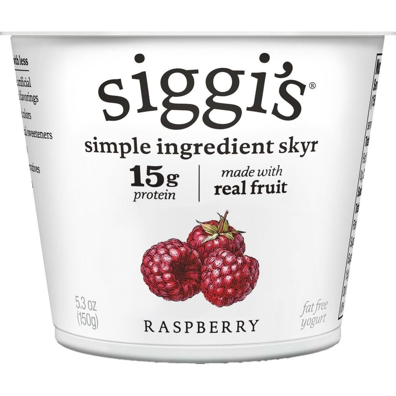 Siggi's NonFat Strained Icelandic Style Skyr Yogurt Raspberry Shop