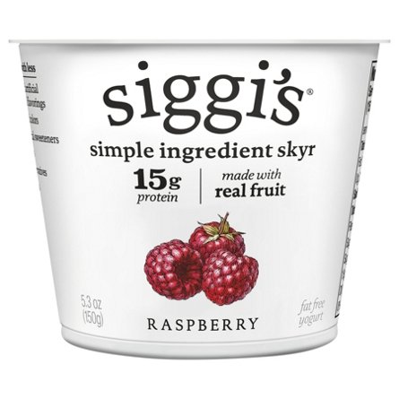 Siggi's Non-Fat Strained Icelandic Style Skyr Yogurt - Raspberry, 5.3 ...