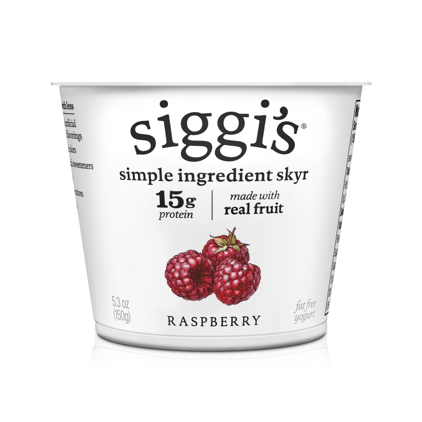 Siggi's Non-Fat Strained Icelandic Style Skyr Raspberry Yogurt; image 1 of 4