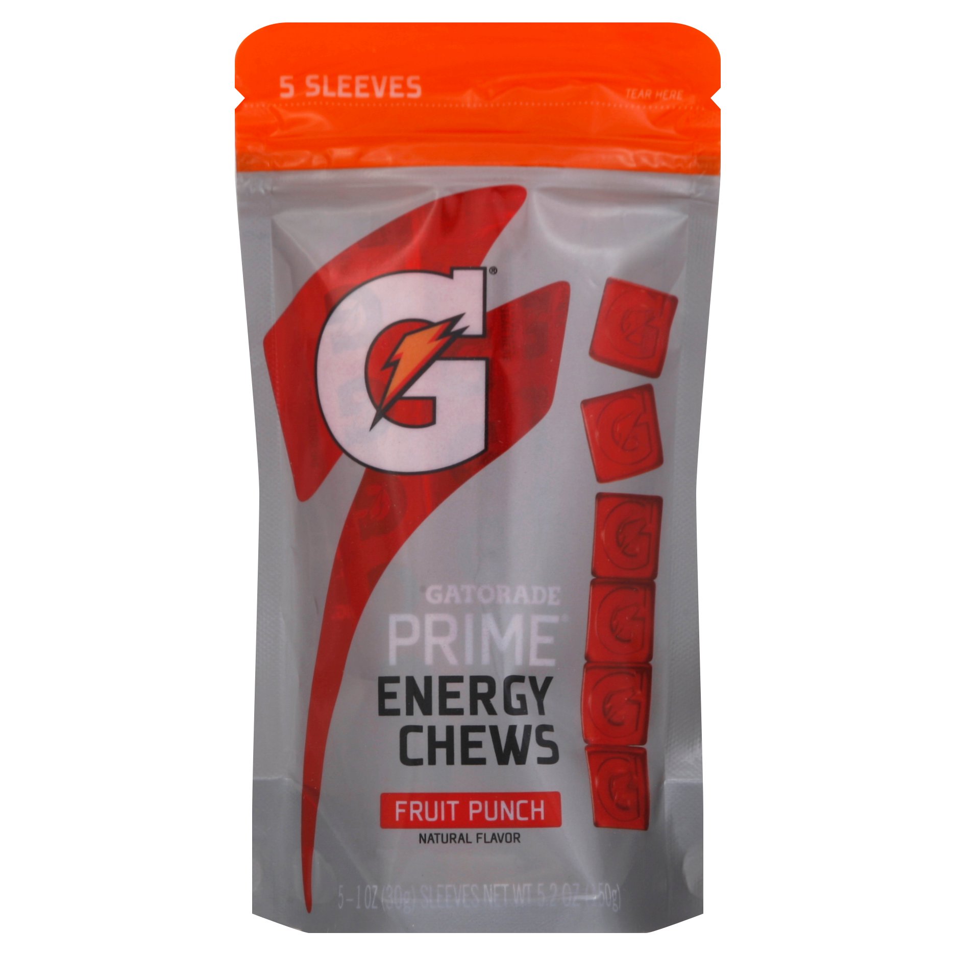 Gatorade G Series 01 Prime Fruit Punch Energy Chews 6 PK Shop Sports & Energy Drinks at HEB