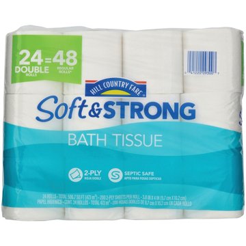 Hill Country Fare Soft & Strong Toilet Paper, 24 Double Rolls