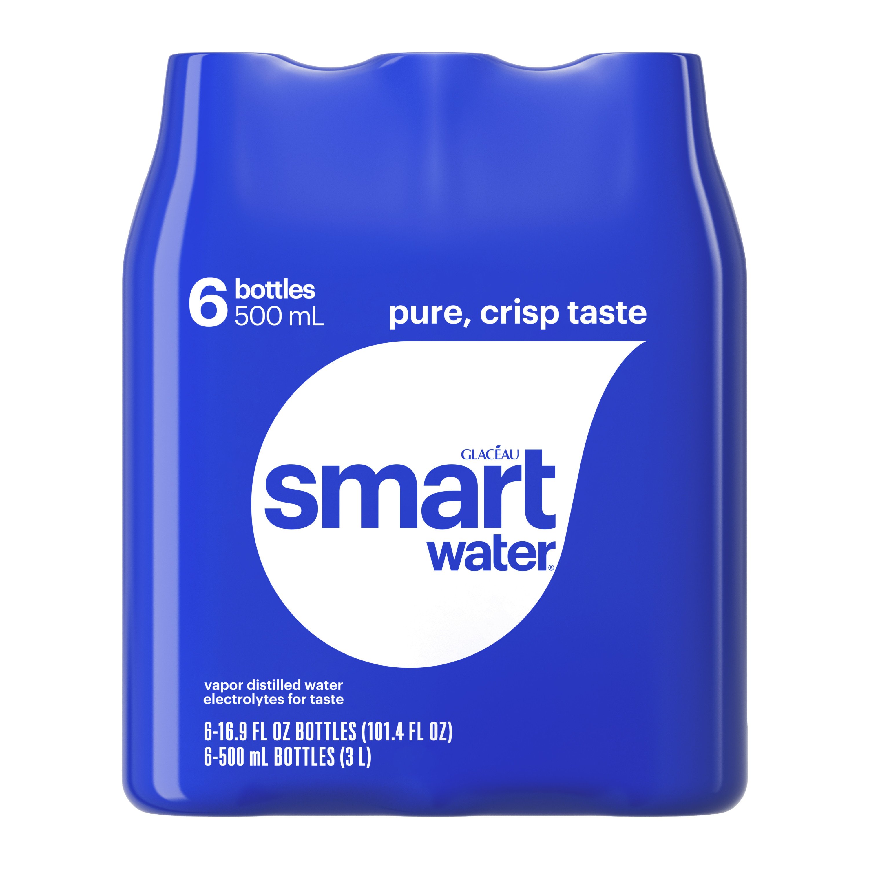 Glaceau Smartwater Vapor Distilled Electrolyte Water 16.9 oz Bottles