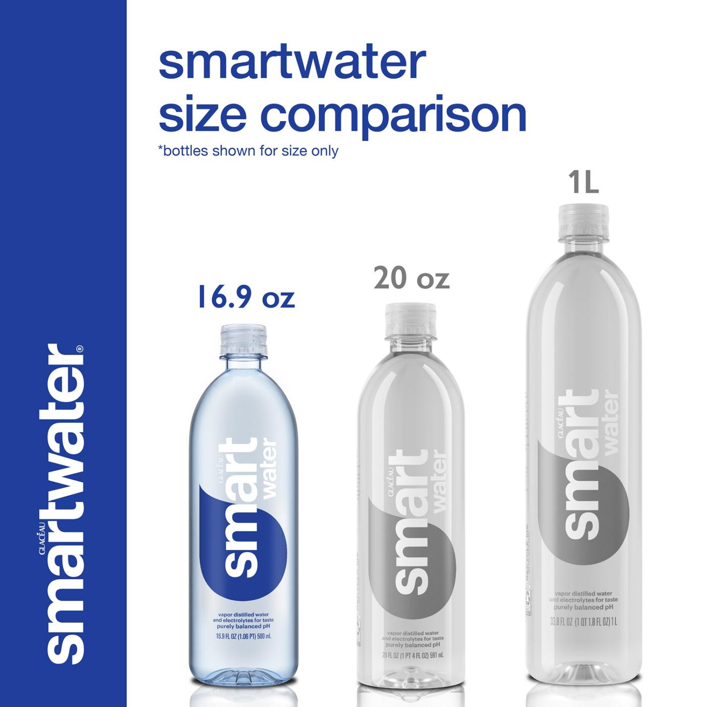 Glaceau Smartwater Vapor Distilled Electrolyte Water 6 pk Bottles; image 2 of 4