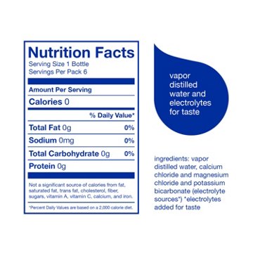 smartwater Vapor Distilled Water 6 pk Bottles